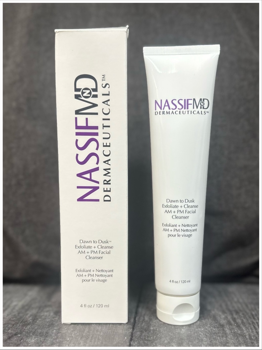 NassifMD Dermaceuticals Dawn to Dusk Exfoliate + Cleanse + AM PM Cleanser NEW
